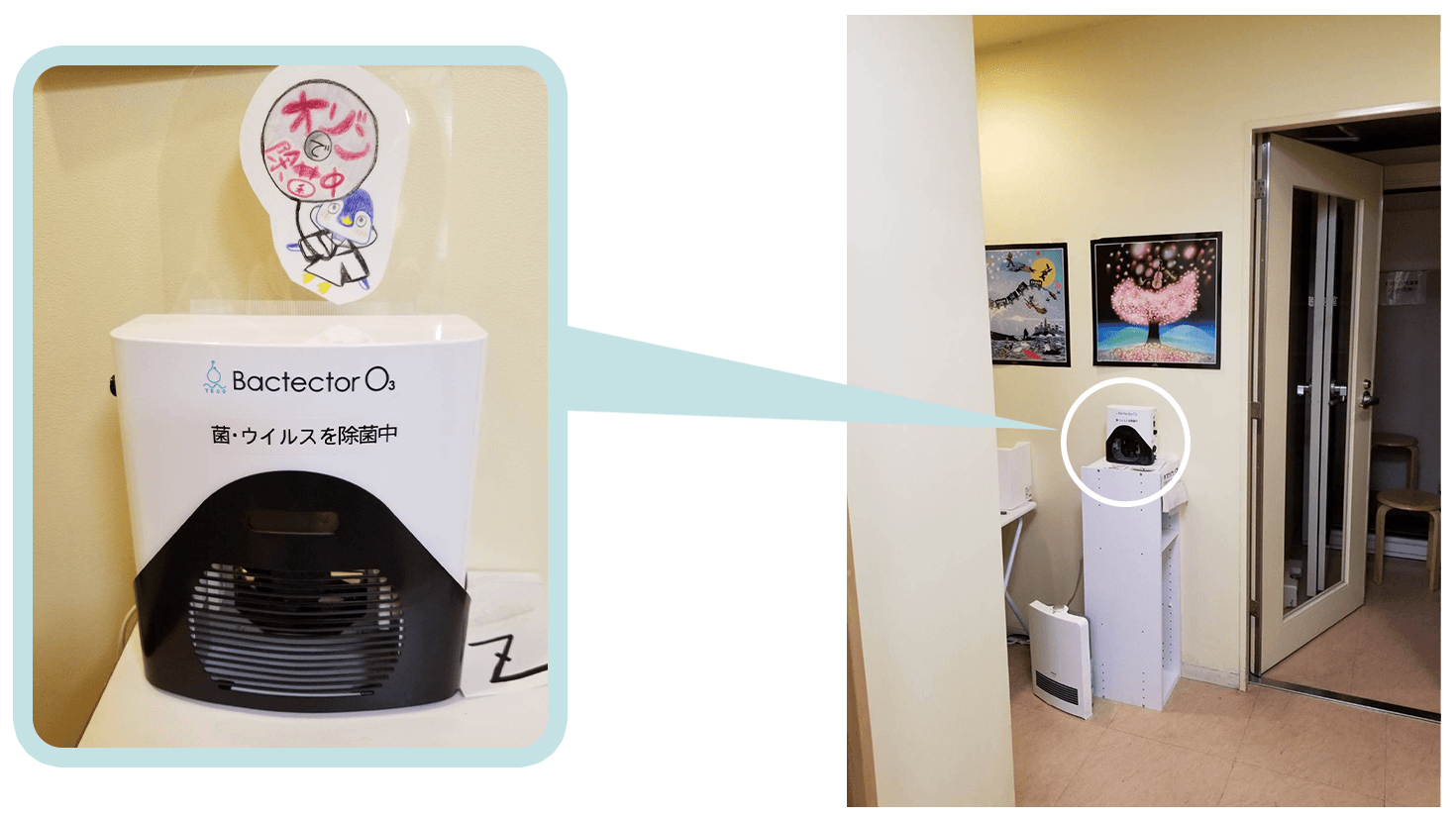 診察室のオゾン発生器
